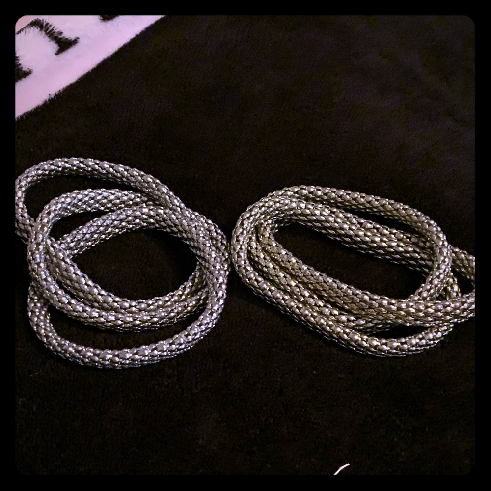 Gold and Silver  bracelets